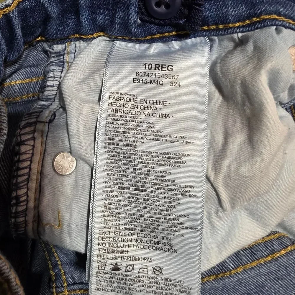 Levi's bootcut jeans girls size 10 regular blue denim jeans
